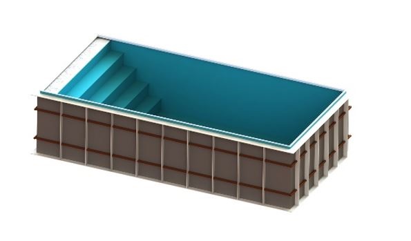 Jednostranný přelivový bazén